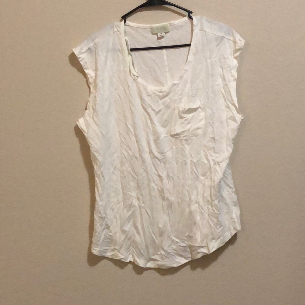 White pocket tee